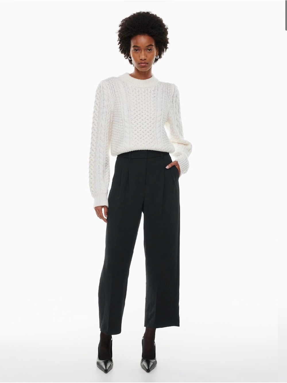 Aritzia Effortless Crop Pant in Orchid Petal